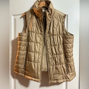New York & Company Tan Quilted Vest
